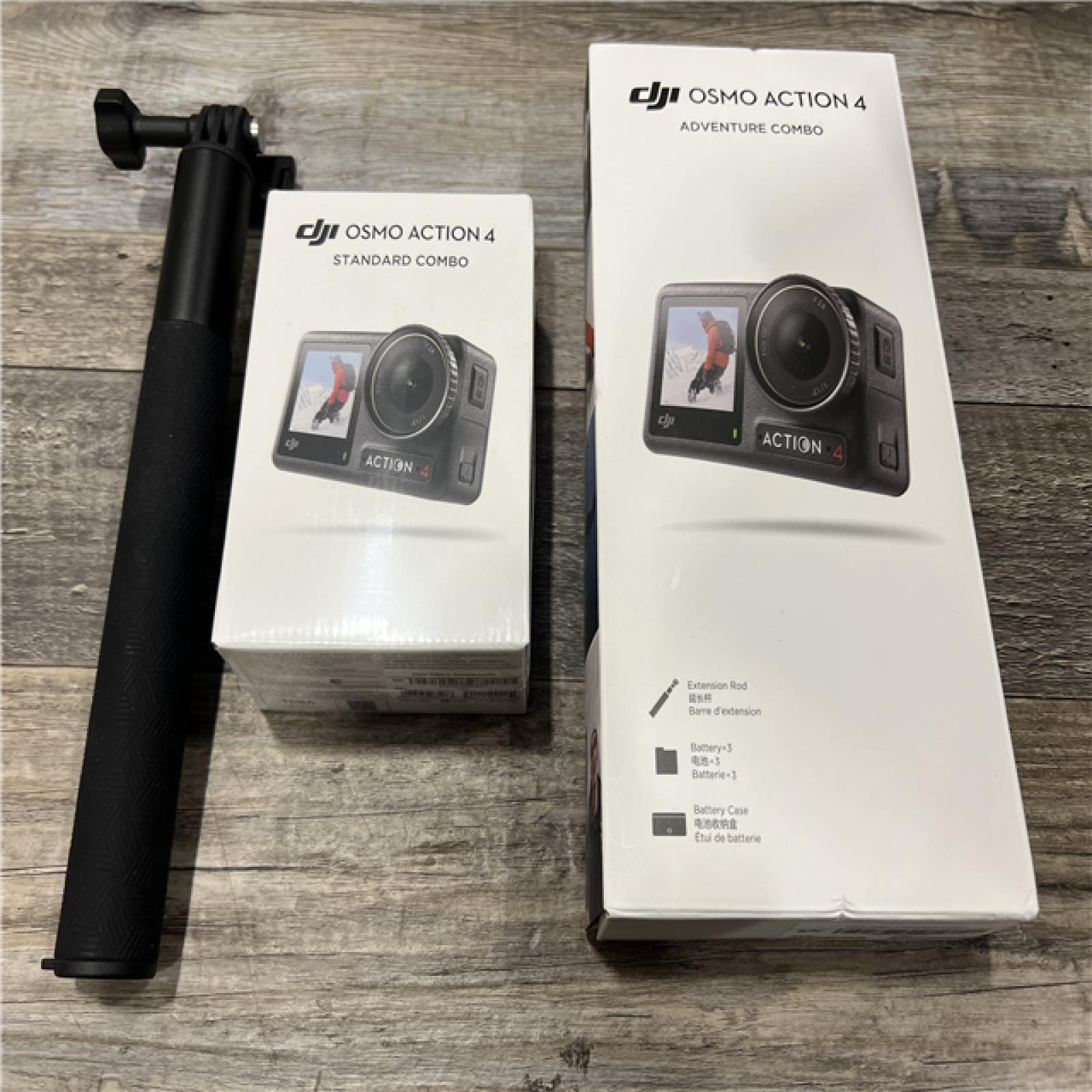 AS-IS DJI - Osmo Action 4 4K Action Camera Adventure Bundle - Gray
