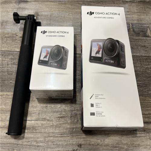 AS-IS DJI - Osmo Action 4 4K Action Camera Adventure Bundle - Gray