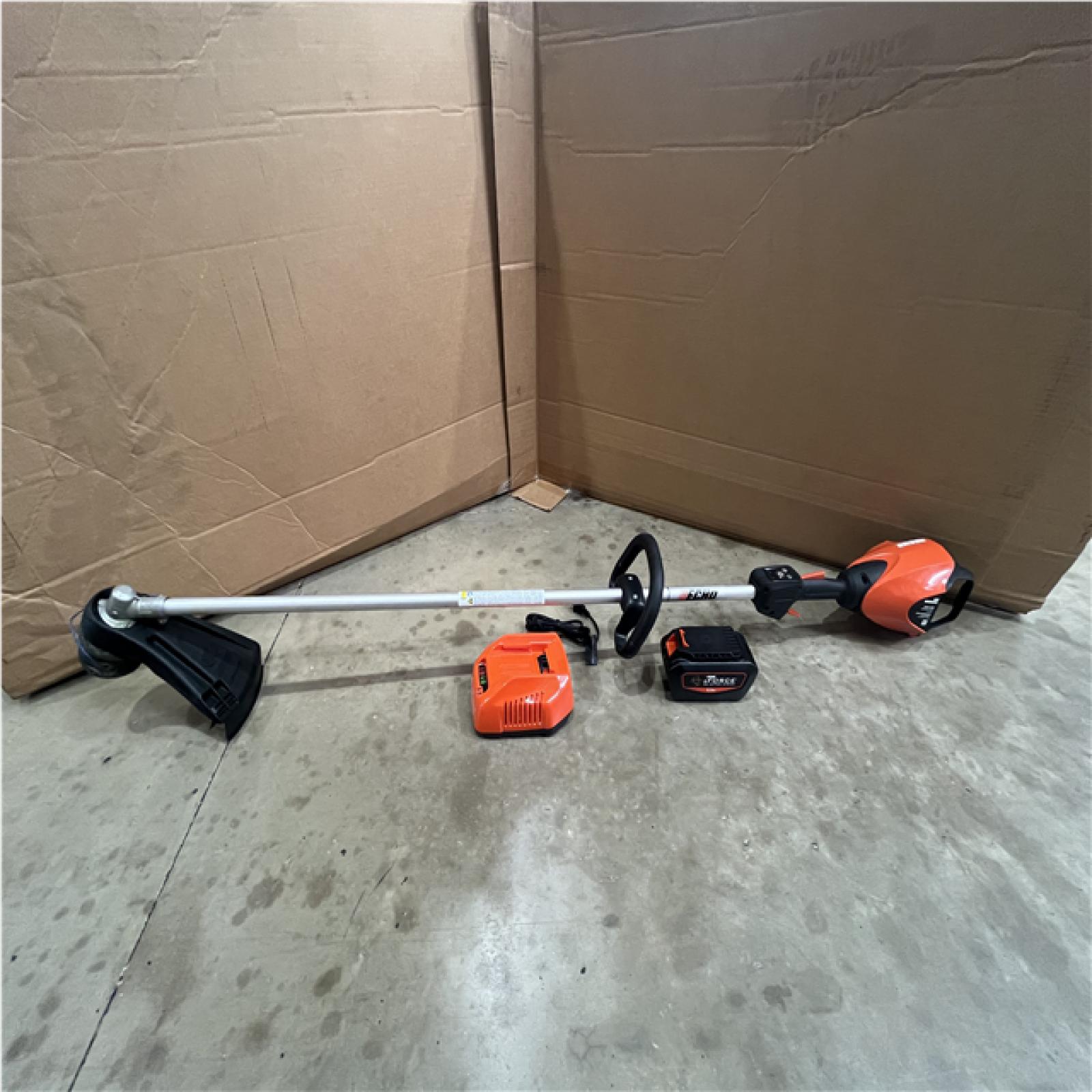 Houston Location AS-IS ECHO Battery Powered String Trimmer and eFORCE 56V Battery System and Rapid Charger