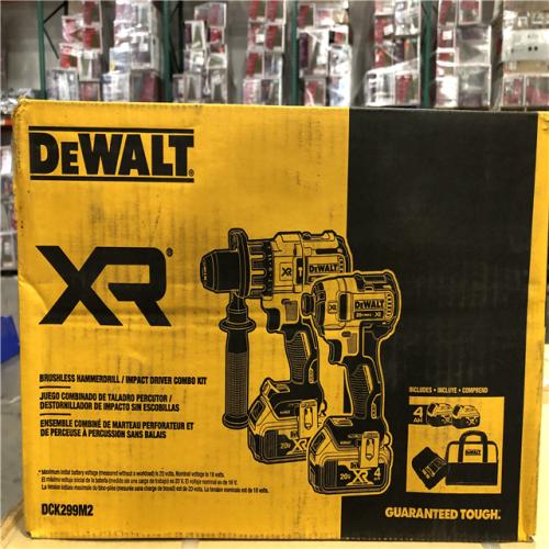 NEW! - DEWALT 20V MAX XR Cordless Brushless Hammer Drill/Impact 2 Tool Combo Kit with (2) 20V 4.0Ah Batteries and Charger