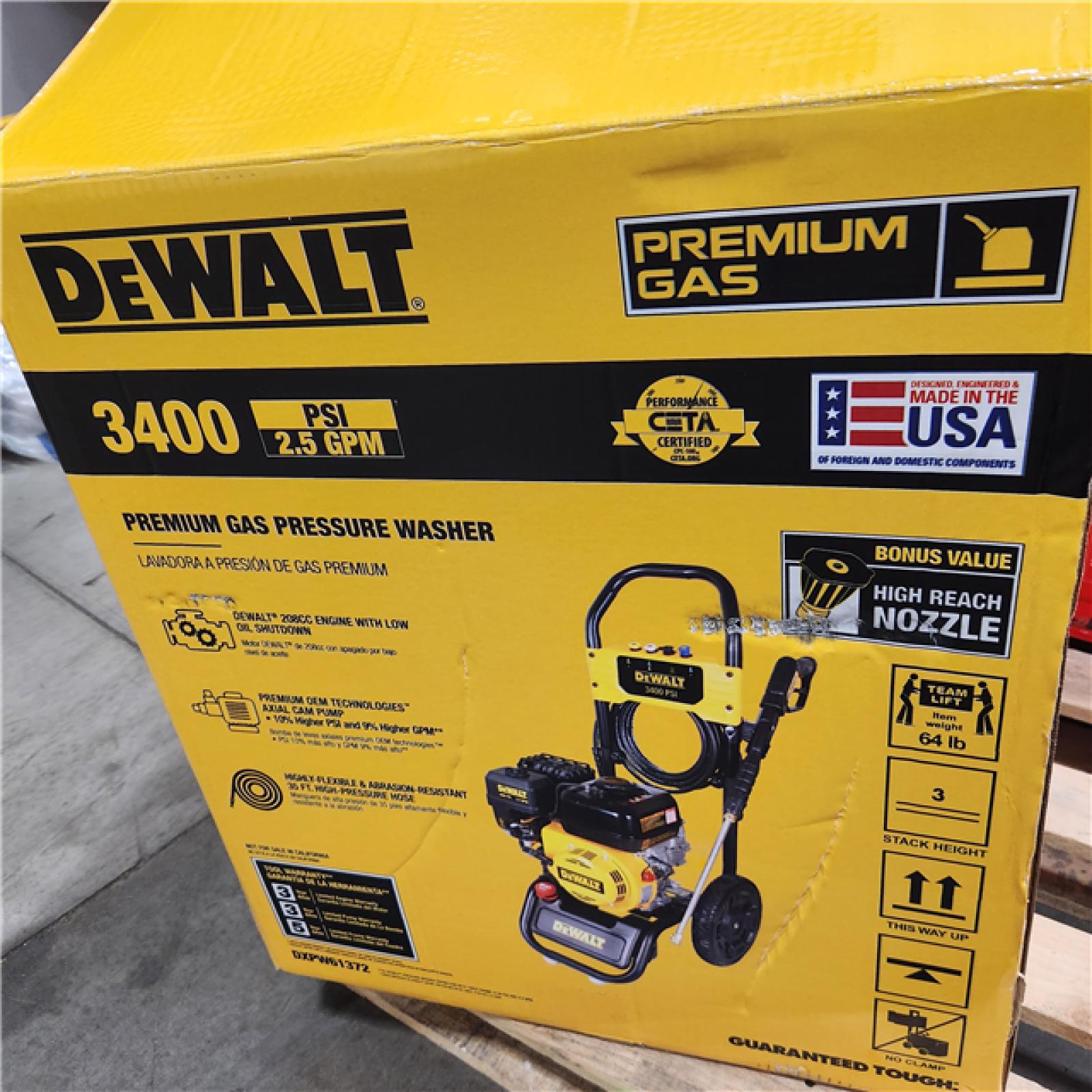 Dallas Location - As-Is DEWALT 3400 PSI 2.5 GPM Gas Pressure Washer