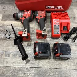 AS-IS Milwaukee FUEL 18V Lithium-Ion Brushless Cordless Hammer Drill and Impact Driver Combo Kit