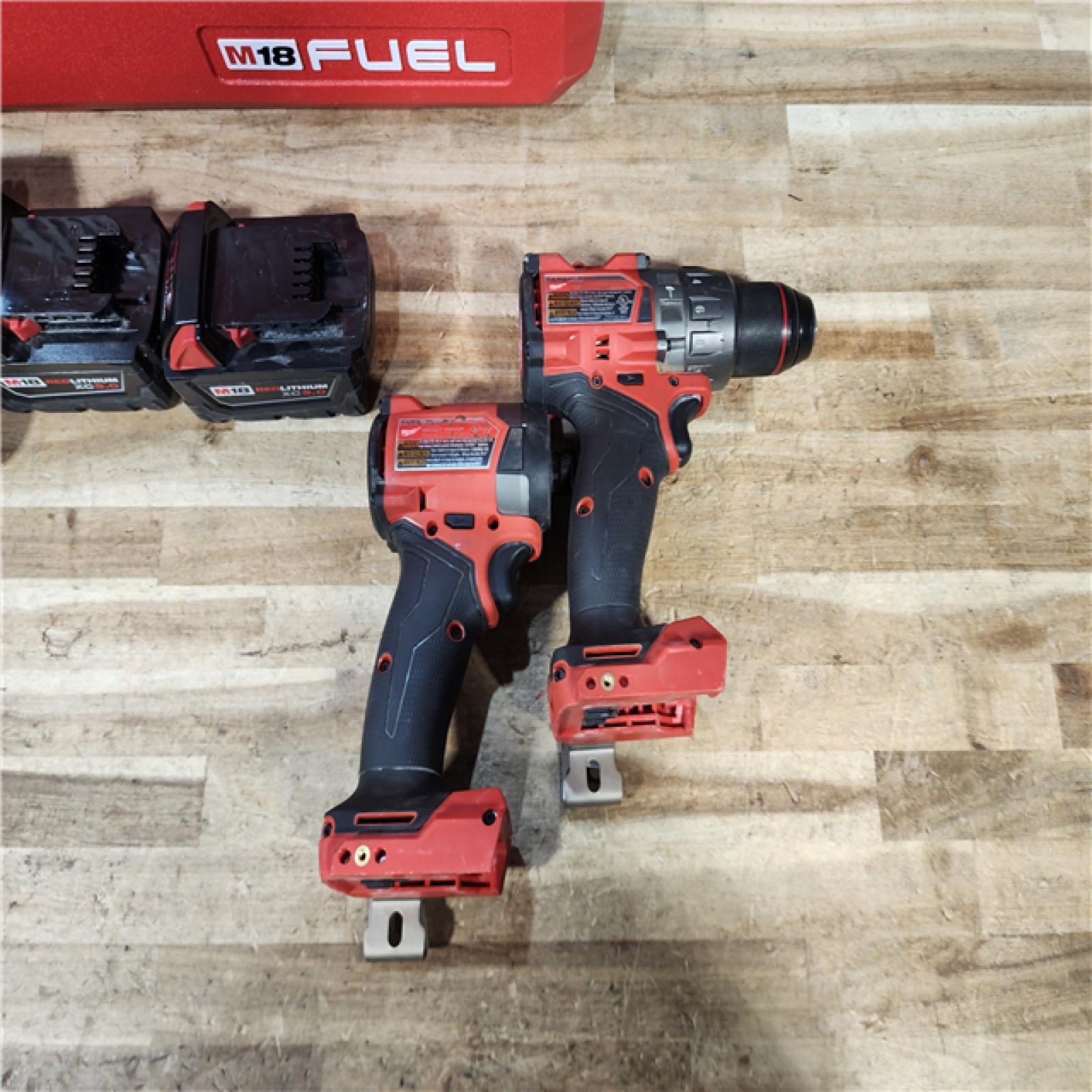 HOUSTON LOCATION - AS - IS Milwaukee FUEL 18V Lithium-Ion Brushless Cordless Hammer Drill and Impact Driver Combo Kit