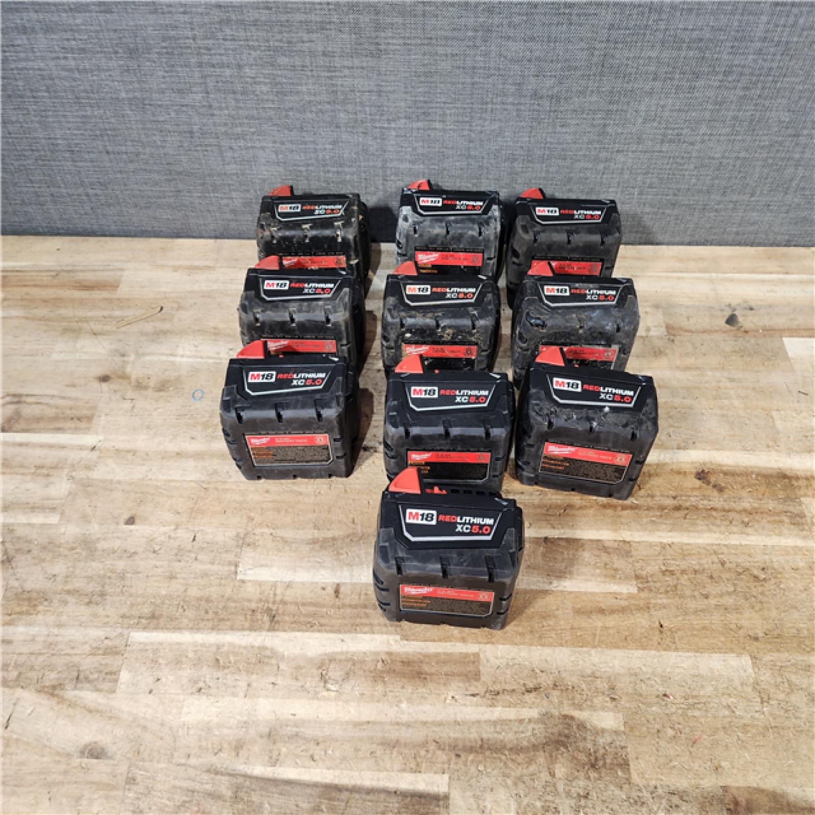 HOUSTON LOCATION - AS - IS MILWAUKEE BATTERY PACK QTY - 10