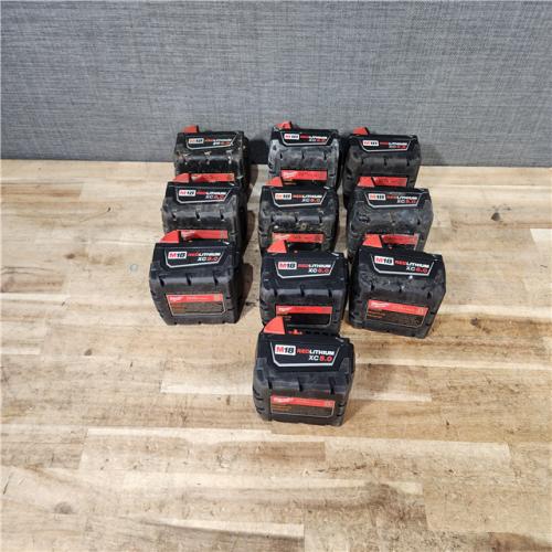 HOUSTON LOCATION - AS - IS MILWAUKEE BATTERY PACK QTY - 10