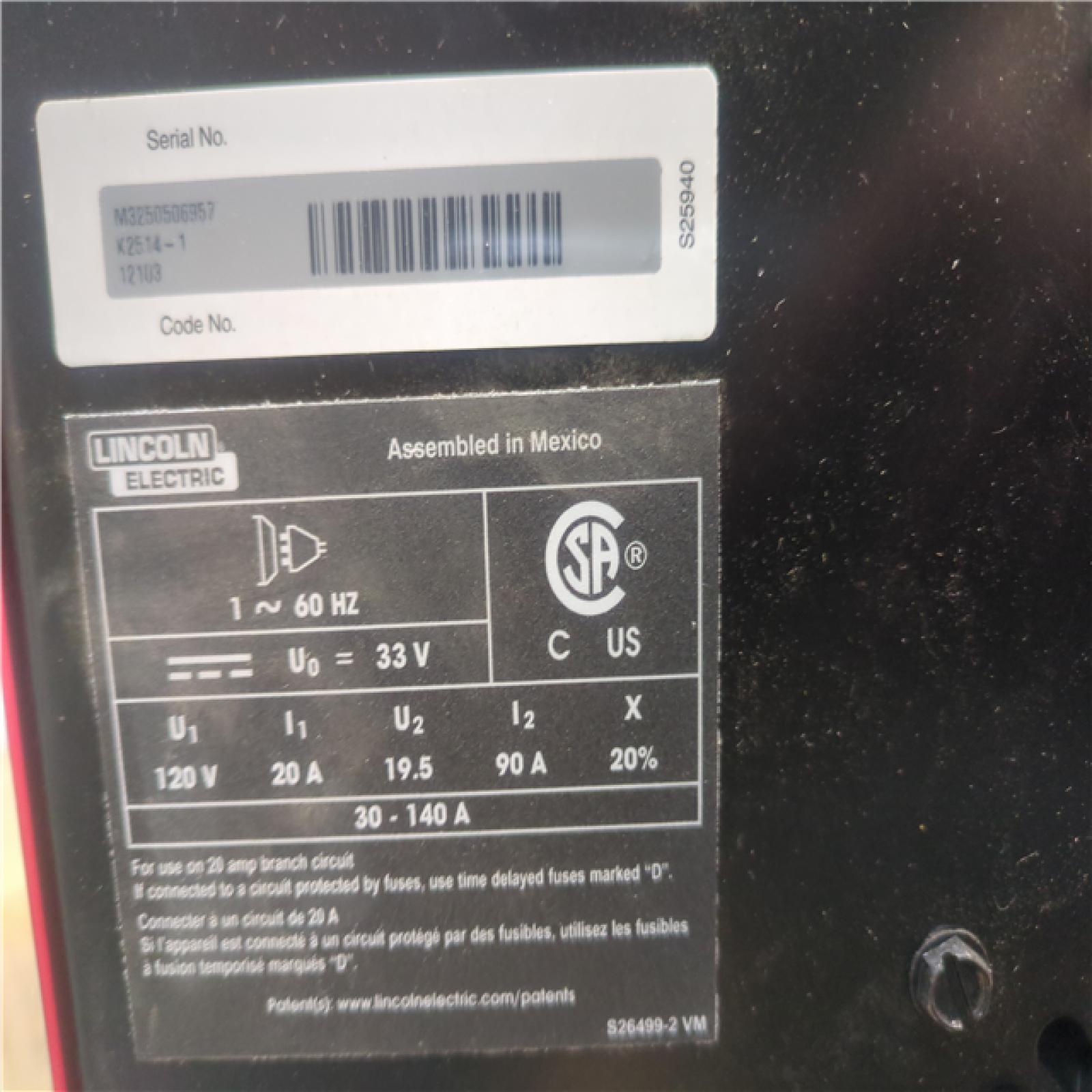 CALIFORNIA AS-IS lINCOLN ELECTRIC WELD-PAK