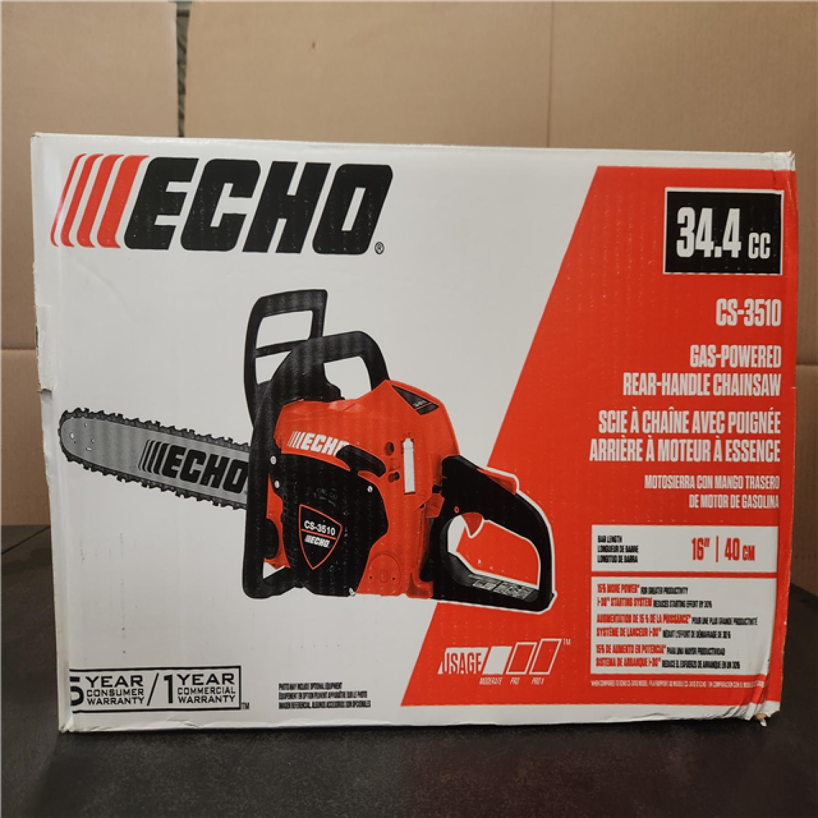 Phoenix LIKE NEW ECHO 16 in. 34.4 cc Gas 2-Stroke Engine Rear Handle Chainsaw