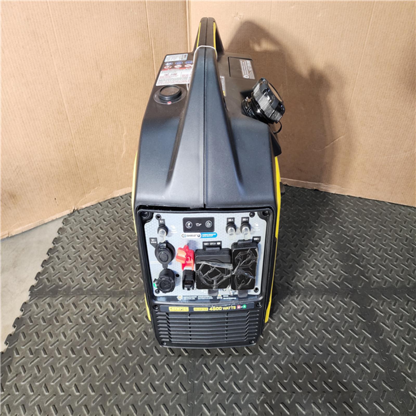 HOUSTON LOCATION - AS-IS CHAMPION 4500/3500-Watt Electric Start Gasoline/Propane Powered Dual Fuel Inverter Generator with Quiet Technology and CO Shield