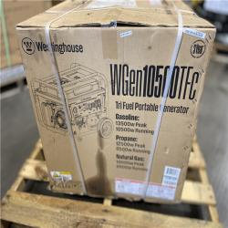 DALLAS LOCATION - Westinghouse 13,500/10,500-Watt Tri-Fuel Gas, Propane, Natural Gas Powered Portable Generator