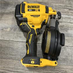AS-IS DEWALT 20V MAX Lithium-Ion 15-Degree Electric Cordless Roofing Nailer Kit