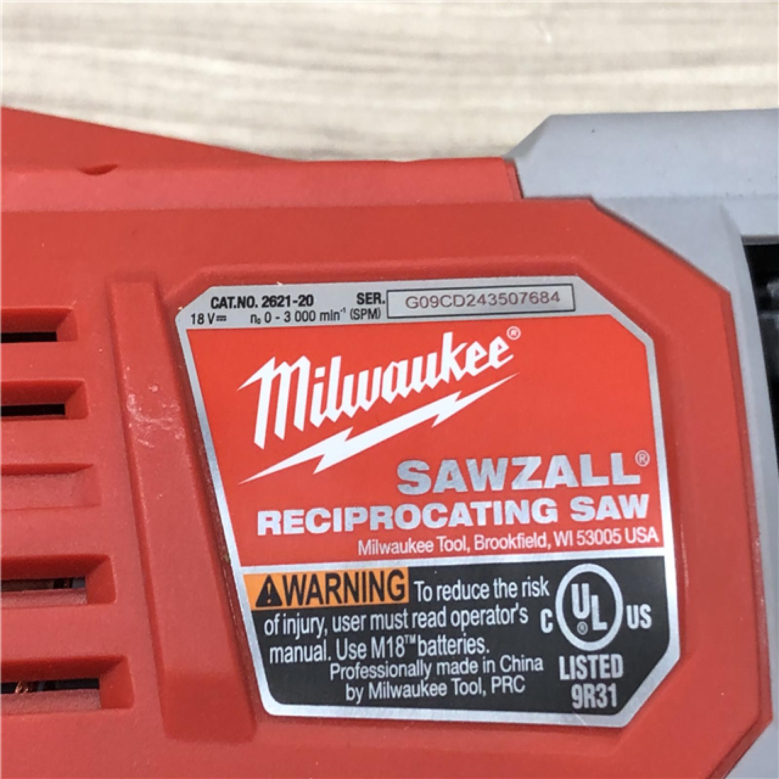 AS-IS Milwaukee 18V Lithium-Ion Cordless SAWZALL Reciprocating Saw (Tool-Only)