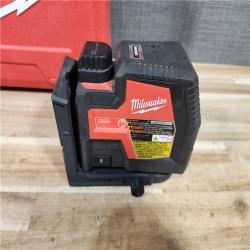 HOUSTON LOCATION - AS-IS Milwaukee 100 ft. REDLITHIUM Lithium-Ion USB Green Rechargeable Cross Line Laser Level with Charger