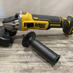 AS-IS DEWALT 20V MAX XR Cordless Brushless 4.5 in. Slide Switch Small Angle Grinder with Kickback Brake (Tool Only)