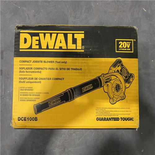 NEW! - DEWALT 20V MAX Cordless Compact Jobsite Blower 135 MPH 100 CFM (Tool Only)
