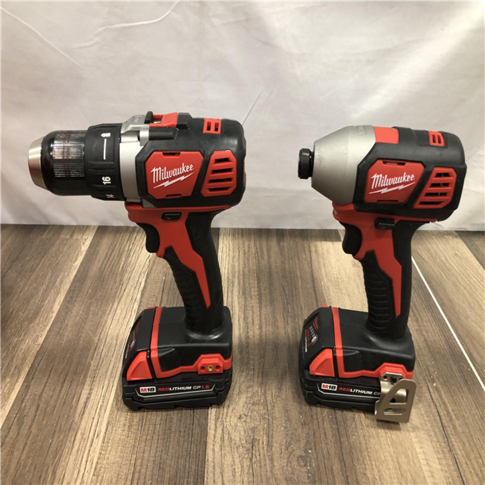AS-IS Milwaukee 18V Lithium-Ion Cordless Drill Driver/Impact Driver Combo Kit