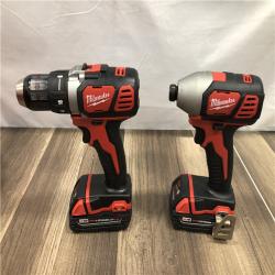 AS-IS Milwaukee 18V Lithium-Ion Cordless Drill Driver/Impact Driver Combo Kit