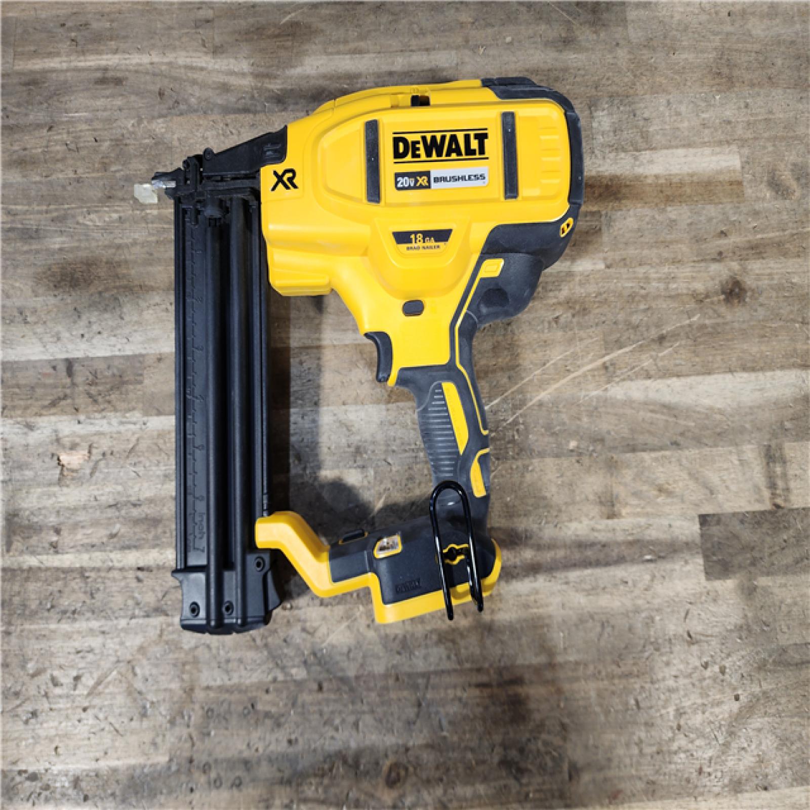 HOUSTON LOCATION - AS-IS DEWALT 20V MAX XR Lithium-Ion Electric Cordless 18-Gauge Brad Nailer (Tool Only)