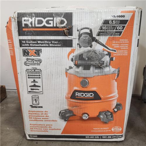 Phoenix Location RIDGID 16 Gallon 6.5 Peak HP NXT Wet/Dry Shop Vacuum with Detachable Blower, Filter, Locking Hose and Accessories