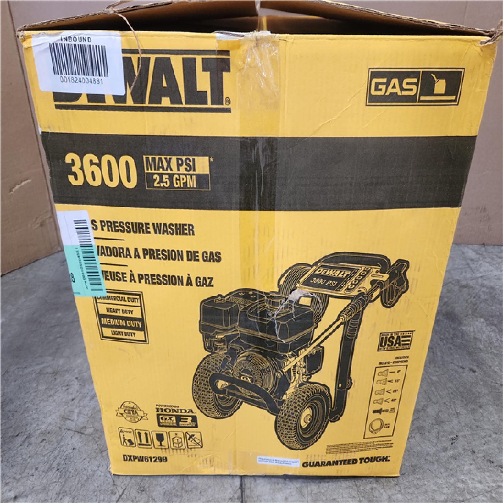 Phoenix NEW DEWALT 3600 PSI 2.5 GPM Cold Water Gas Professional Pressure Washer with HONDA GX200 Engine