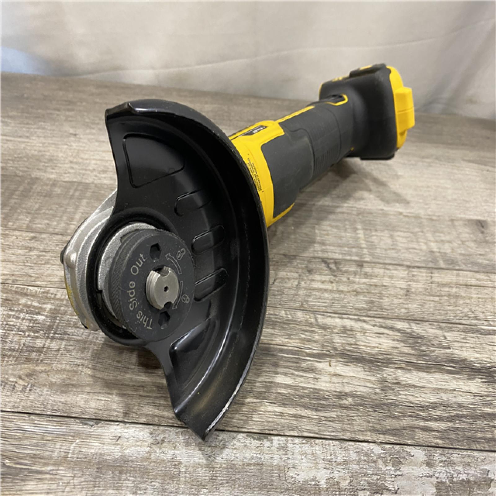 AS-IS DEWALT 20V MAX XR Cordless Brushless 4.5 in. Slide Switch Small Angle Grinder with Kickback Brake (Tool Only)