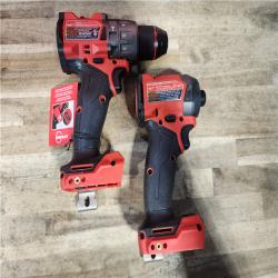 HOUSTON LOCATION - AS-IS Milwaukee  FUEL 18V Lithium-Ion Brushless Cordless Hammer Drill and Impact Driver Combo Kit