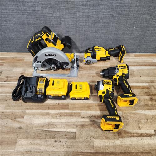HOUSTON LOCATION - AS - IS DEWALT 20V MAX Lithium-Ion Cordless 4-Tool Combo Kit