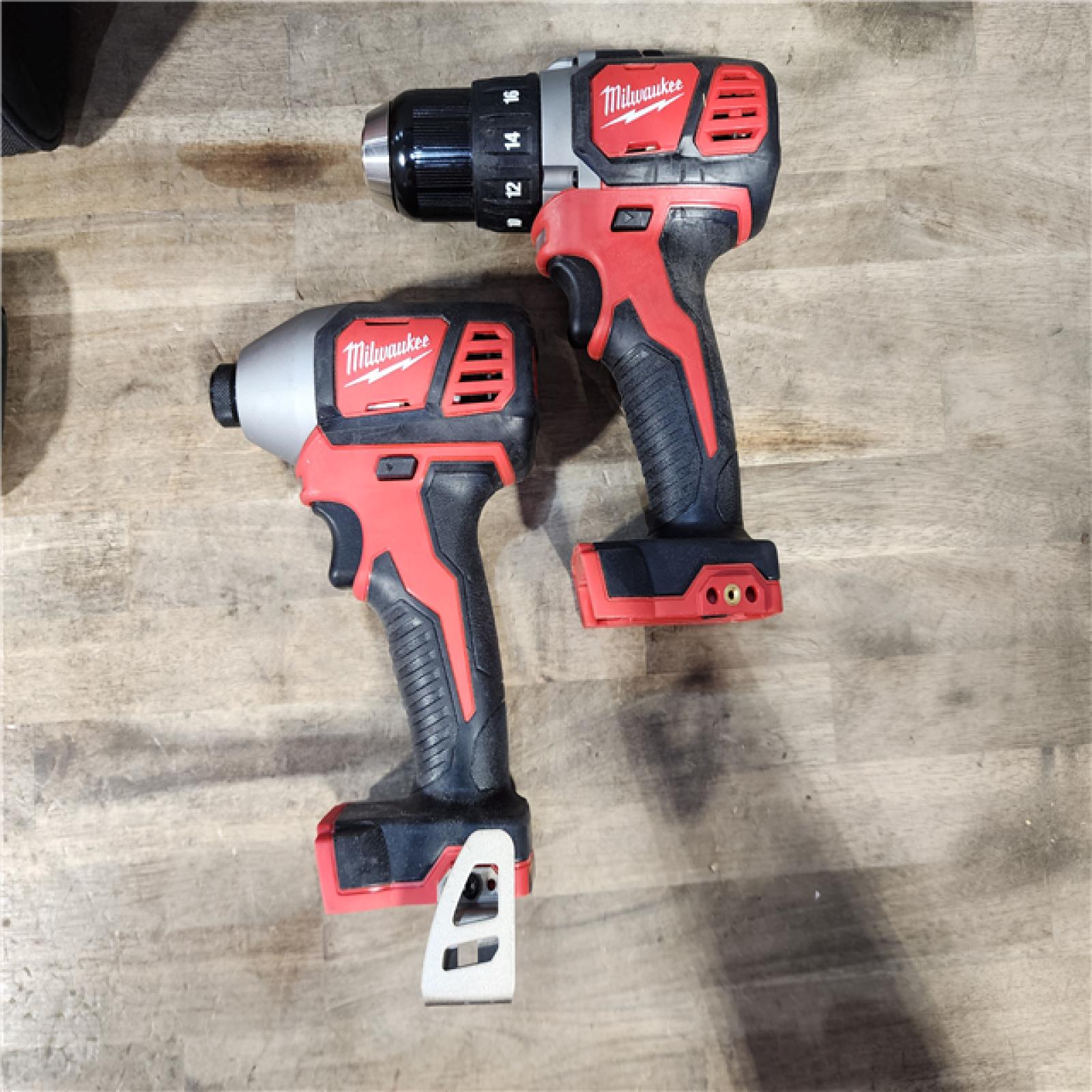 HOUSTON LOCATION - AS-IS Milwaukee 18V Cordless Brushed 2-Tool Drill/Driver and Impact Driver Kit