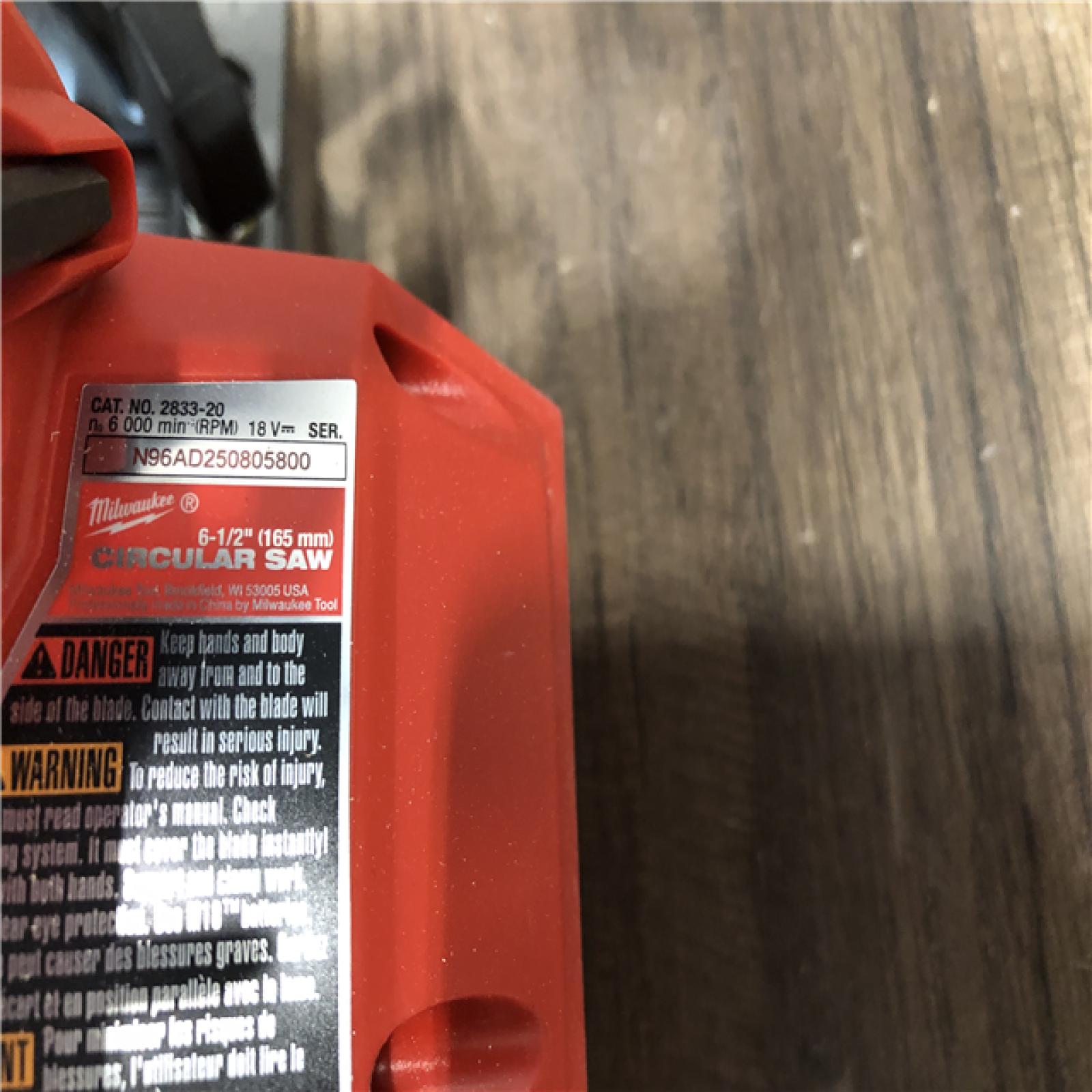 AS-IS Milwaukee FUEL 18V Lithium-Ion Brushless Cordless 6-1/2 in. Circular Saw (Tool-Only)