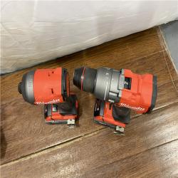 AS-IS MILWAUKEE M18 FUEL 18V Lithium-Ion Brushless Cordless Hammer Drill and Impact Driver Combo Kit (2-Tool) with 2 Batteries
