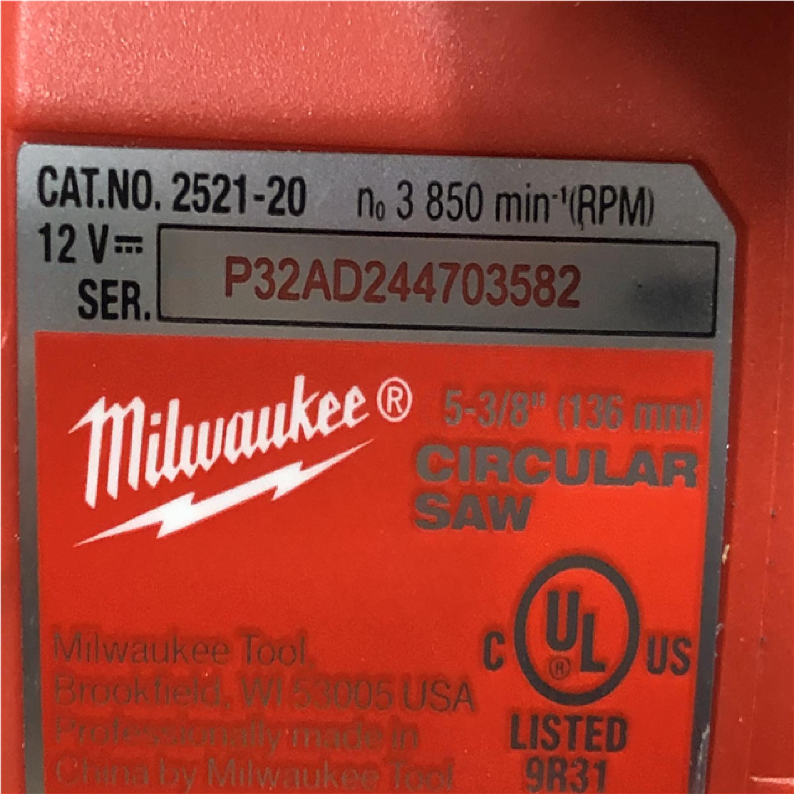 AS-IS MILWAUKEE M12 5-3/8 CIRCULAR SAW (Tool-Only)