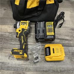 AS-IS DEWALT 20V MAX XR Lithium-Ion Brushless Cordless 3-Speed High Torque 1/4 in. Impact Driver Kit