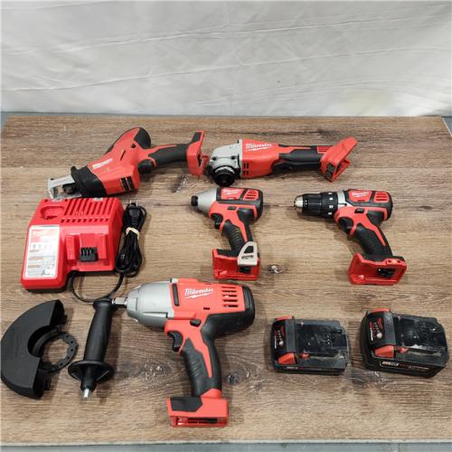 AS-IS Milwaukee M18 5Tool Combo Kit W/ 1.5Ah , 3Ah Battery & Charger