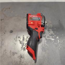 AS-IS- Milwaukee M12 FUEL 12V Lithium-Ion Brushless Cordless Stubby 1/2 in. Impact Wrench (Tool-Only)