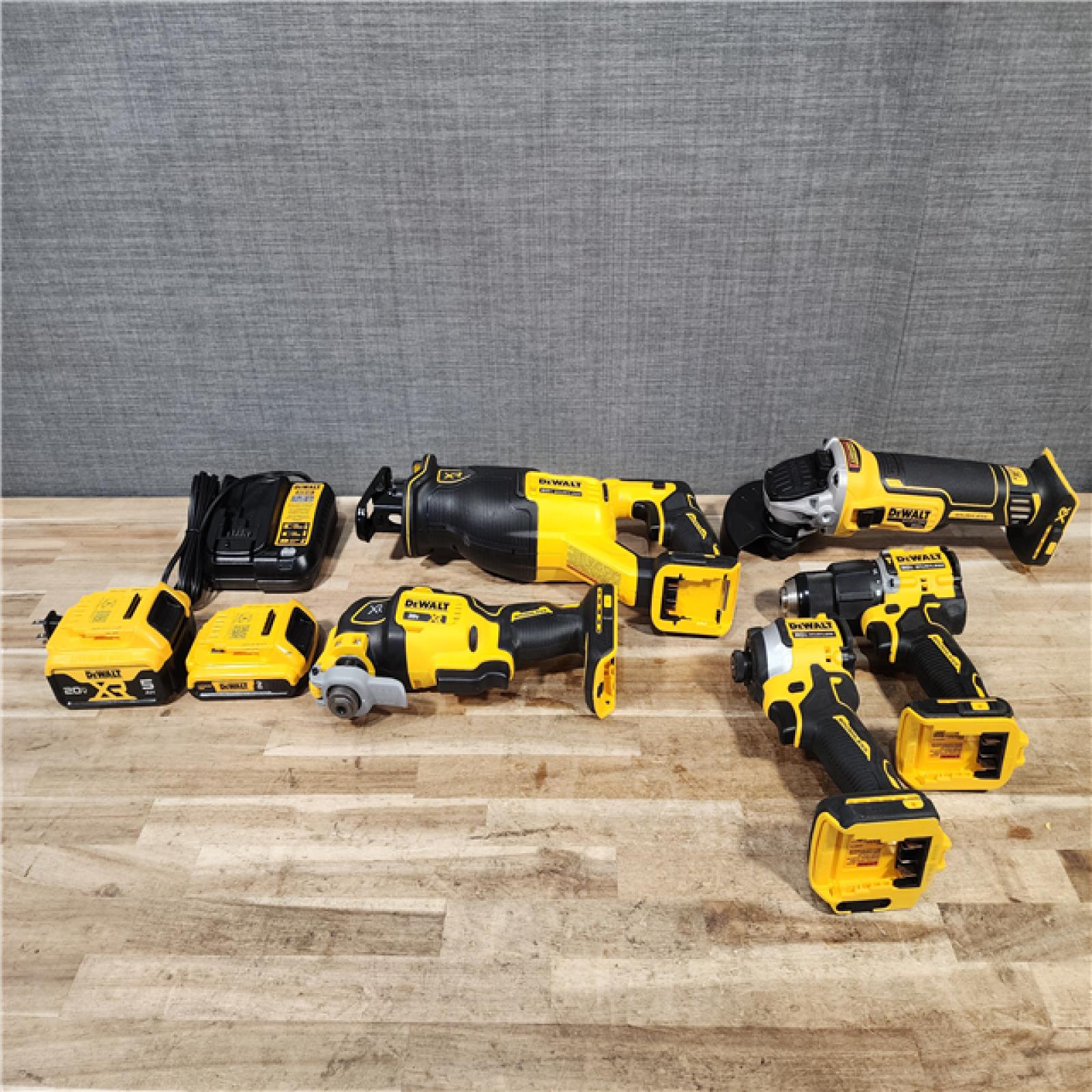 HOUSTON LOCATION - AS-IS DEWALT  5 TOOL COMBO KIT W/ (2) BATTERY & CHARGER