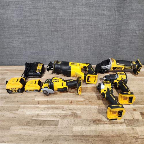 HOUSTON LOCATION - AS-IS DEWALT  5 TOOL COMBO KIT W/ (2) BATTERY & CHARGER