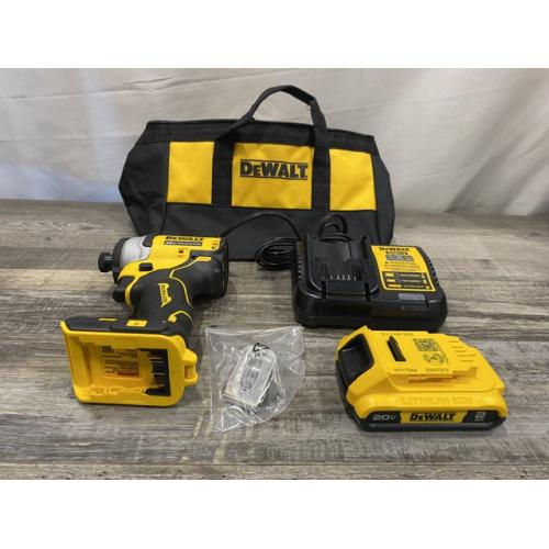 AS-IS DEWALT Atomic 20V Max Lithium-Ion Brushless Cordless Compact 1/4 in. Impact Driver Kit