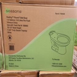 Phoenix Location NEW Seasons Keating Round Toilet Bowl With Tank 1.0 Gallons/ 3.8 Liters a Flush Vitreous China Pallet (11 Toilets)