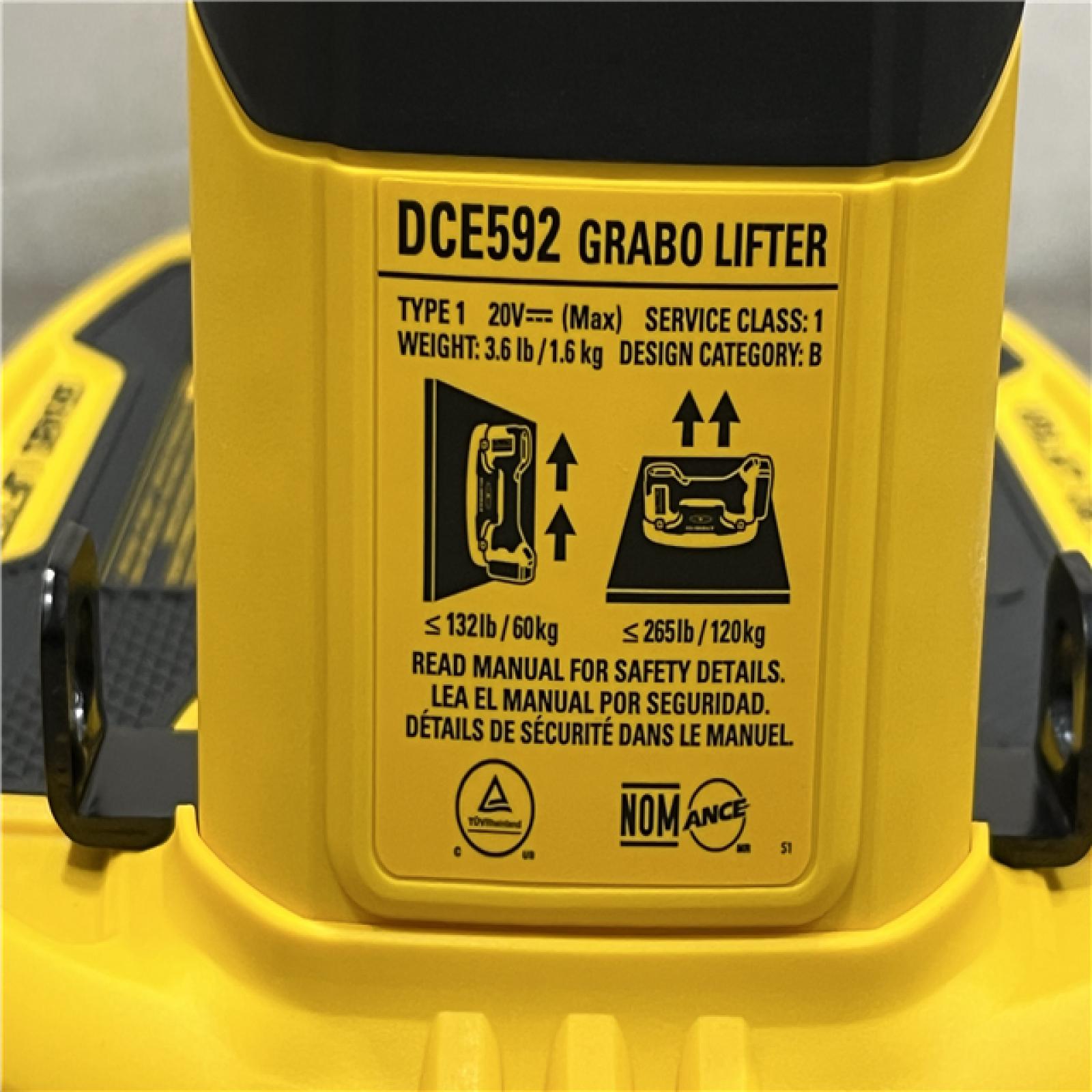 LIKE NEW - DEWALT 20-Volt Max Cordless GRABO Lifter (Tool Only)