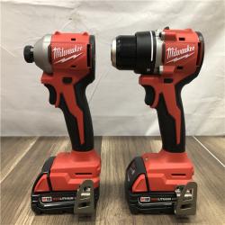 AS-IS Milwaukee 18V Lithium-Ion Brushless Cordless Compact Drill/Impact Combo Kit