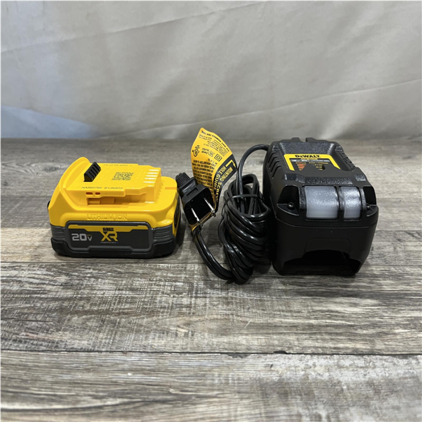 AS-IS DEWALT 20V MAX XR POWERSTACK Lithium-Ion Battery Starter Kit with 1.7Ah Battery and Charger