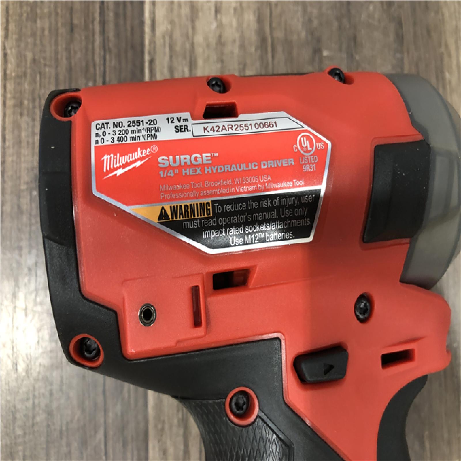 AS-IS Milwaukee FUEL SURGE 12V Lithium-Ion Brushless Cordless 1/4 in. Hex Impact Driver (Tool-Only)