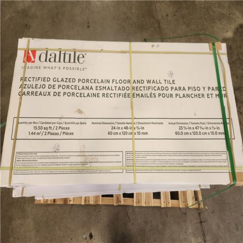 Phoenix NEW Daltile Wenrose Calacatta Topaz 24 in. x 48 in. Polished Porcelain Marble Look Floor and Wall Tile (341 sq. ft./22 case)