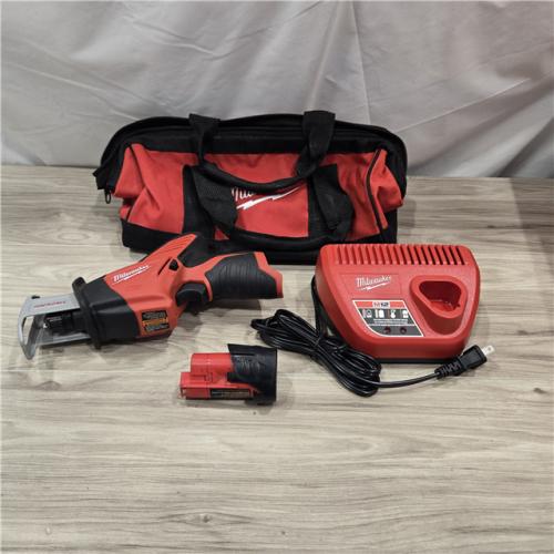 AS-IS Milwaukee 2420-21 12V 1.5Ah Cordless Straight Handle Reciprocating Saw Kit