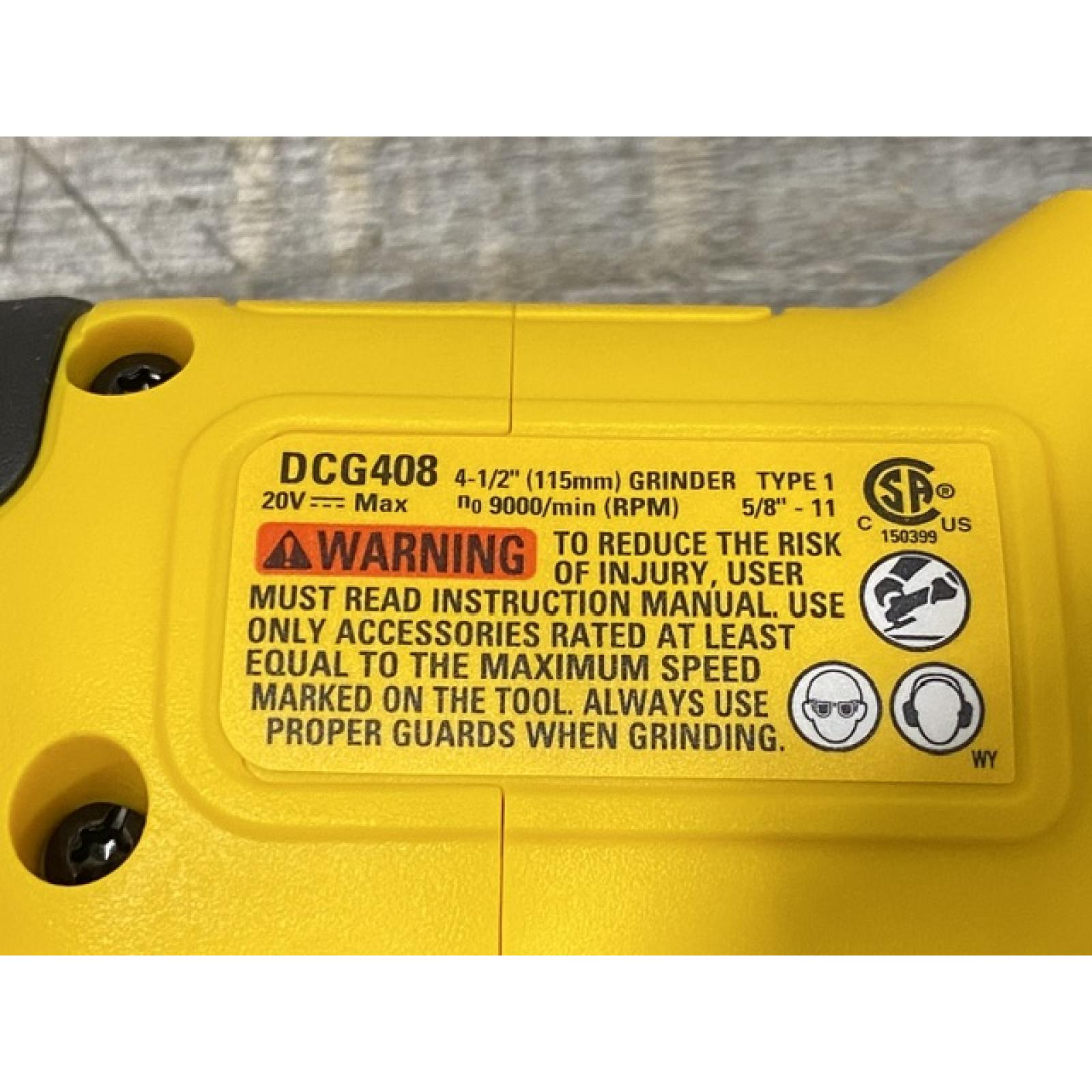 AS-IS DEWALT 20V MAX Cordless Brushless 4-1/2 in. Angle Grinder with Paddle Switch (Tool Only)