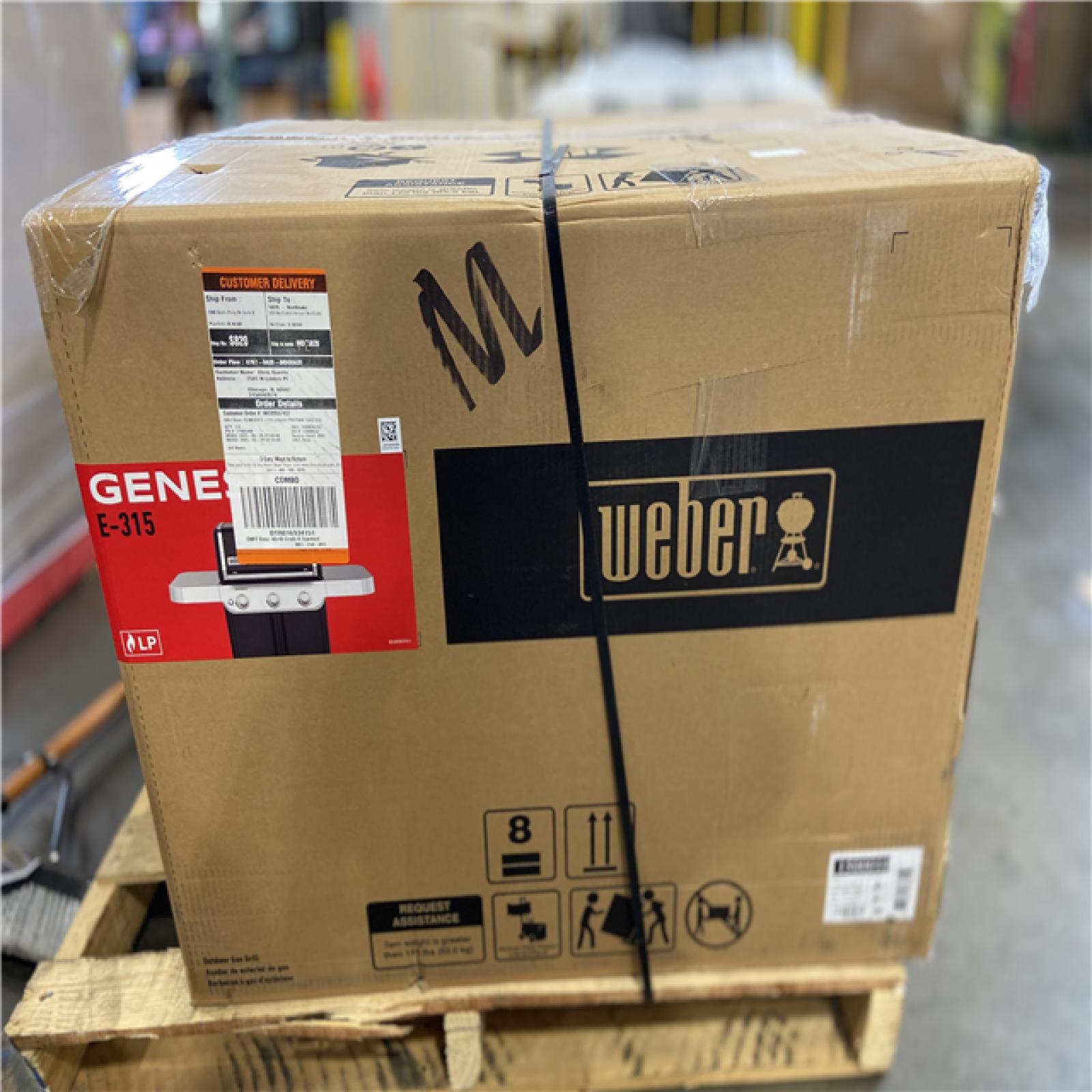DALLAS LOCATION -Weber Genesis E-315 3-Burner Liquid Propane Gas Grill in Black
