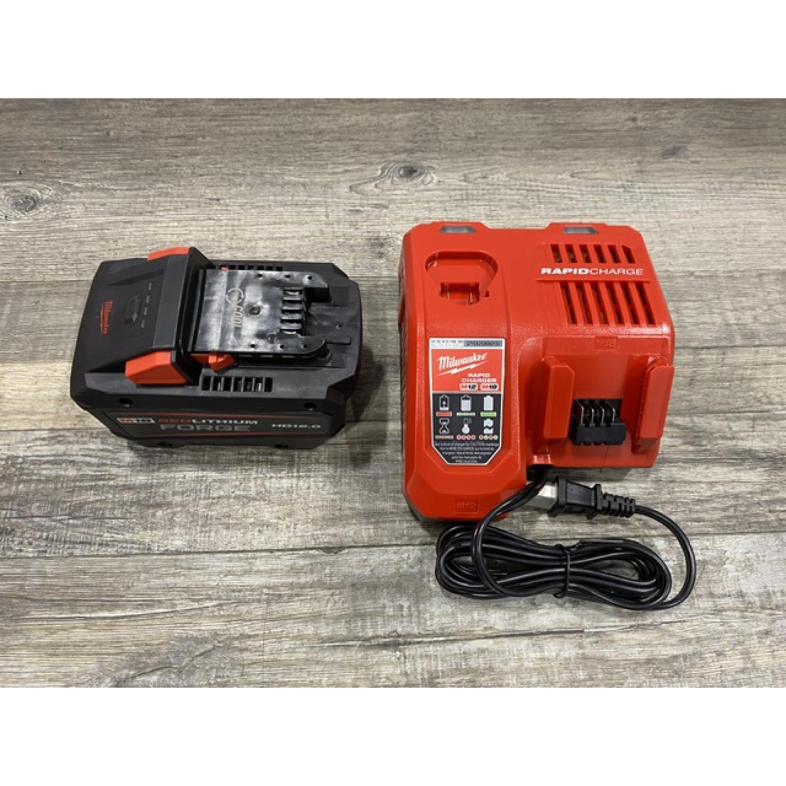 LIKE NEW - Milwaukee 18-Volt Lithium-Ion REDLITHIUM FORGE Starter Kit with 12.0Ah Battery and Charger