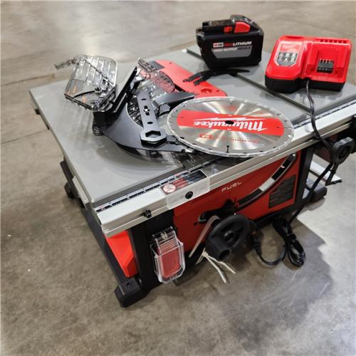 As-Is- Milwaukee M18 FUEL ONE-KEY 18- Volt Lithium-Ion Brushless Cordless 8-1/4 in. Table Saw Kit W/(1) 12.0Ah Battery & Rapid Charger