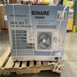 DALLAS LOCATION - NEW! BONAIRE DURANGO 18000 BTU 1.5 TON MINI SPLIT