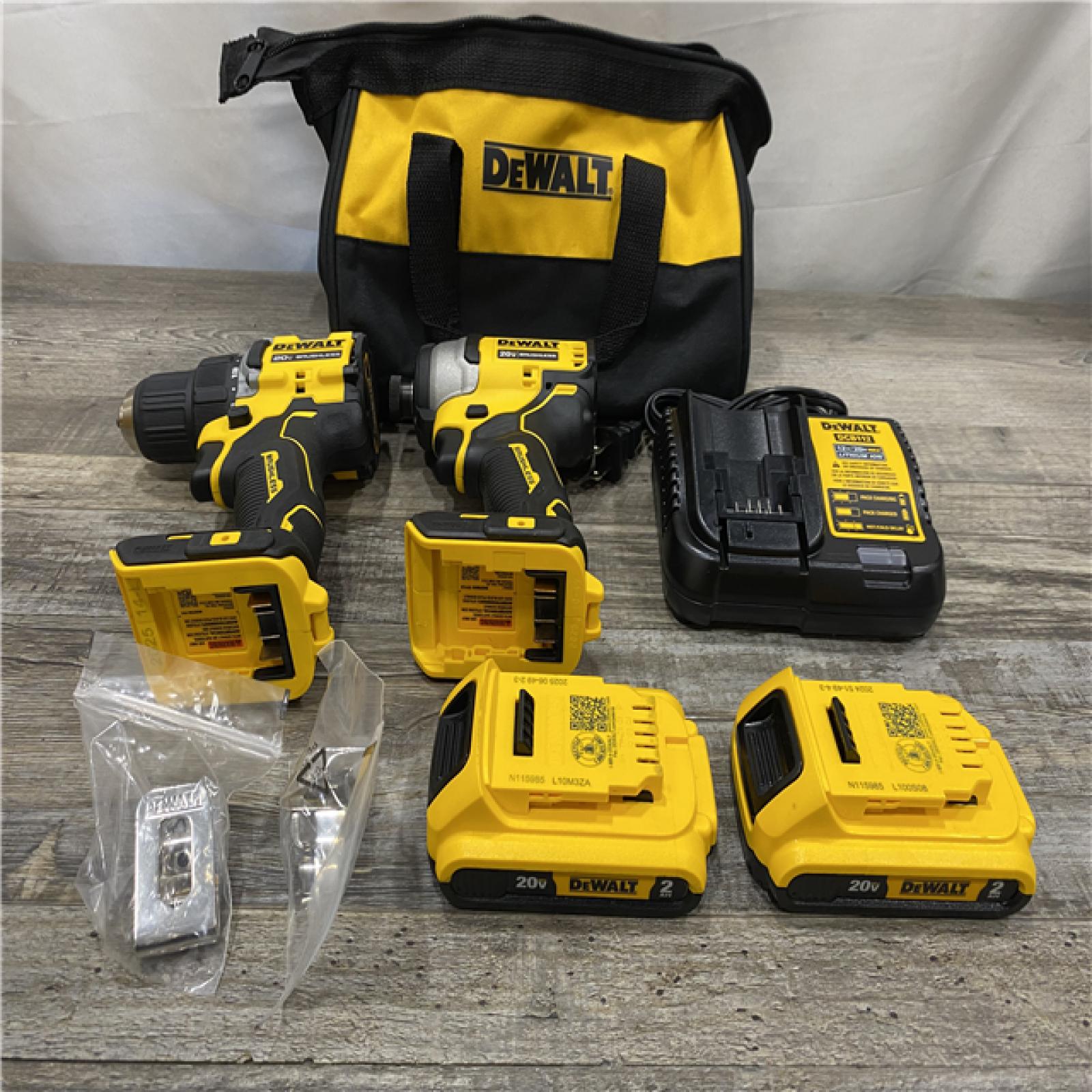 AS-IS DEWALT ATOMIC 20-Volt MAX Lithium-Ion Cordless Combo (2-Tool) Kit
