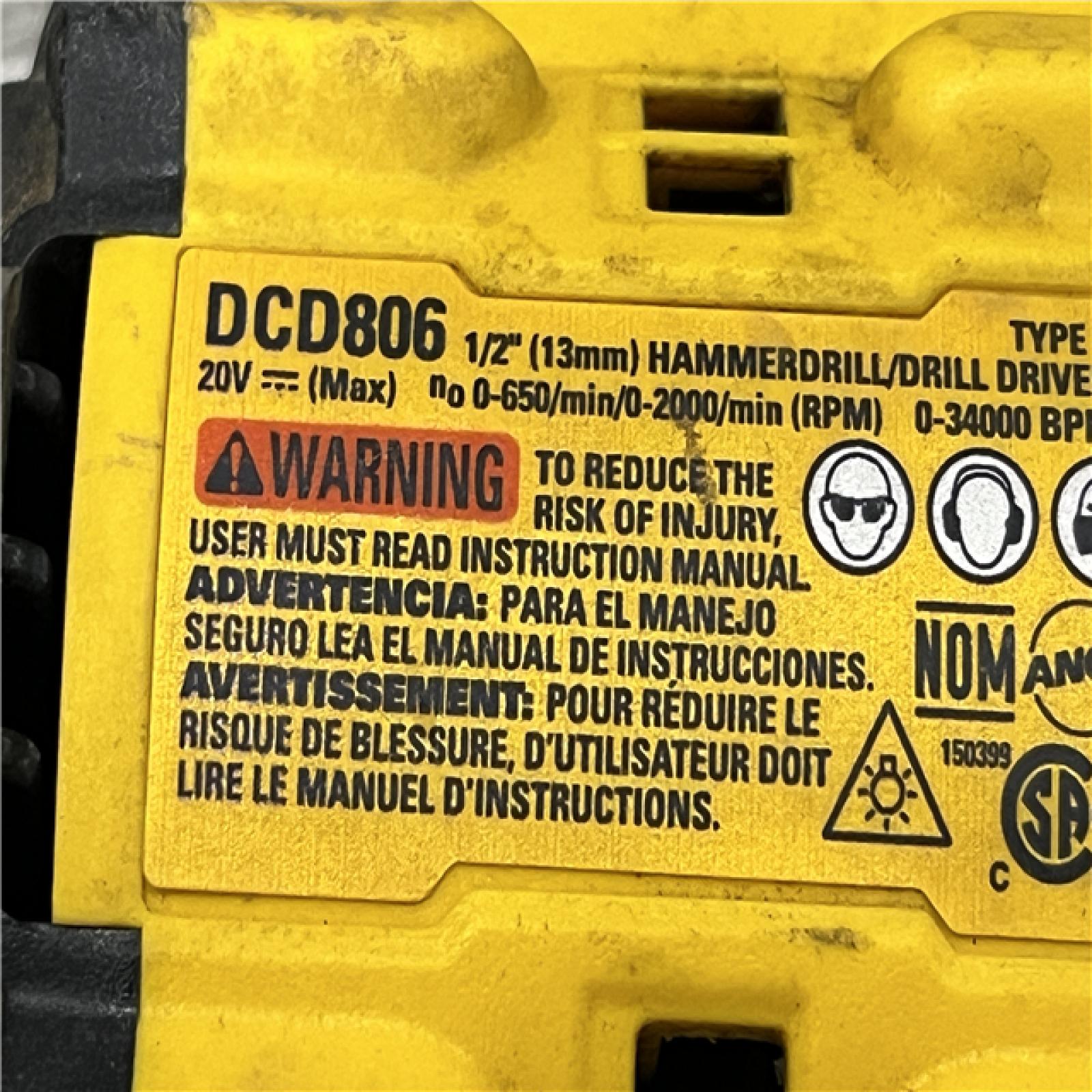 AS-IS DEWALT 20V XR Brushless Cordless 1/2 in. Hammer Drill (Tool-Only)